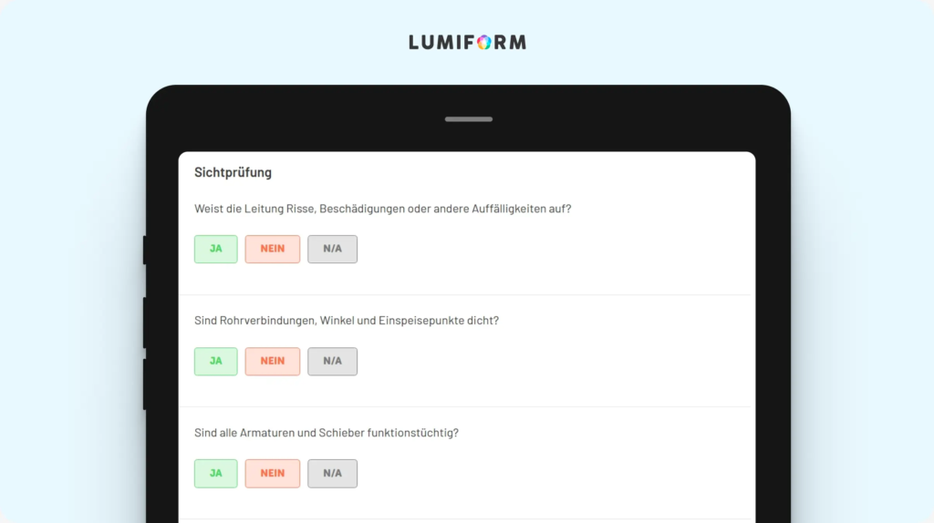 Grundleitung Dichtheitsprüfung Checkliste