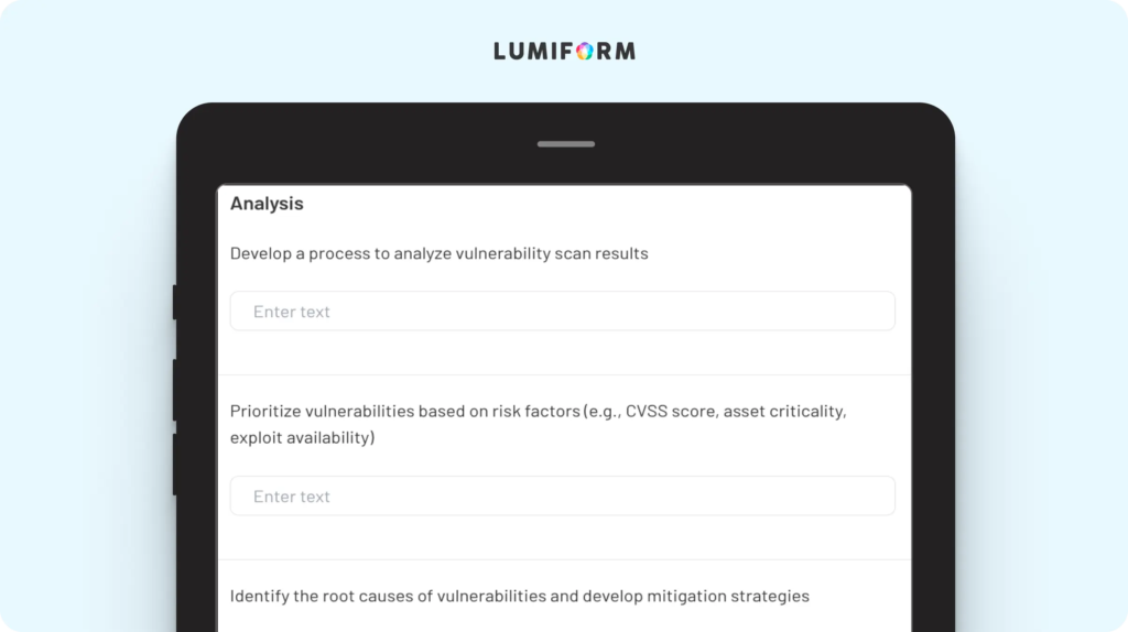Vulnerability management process template