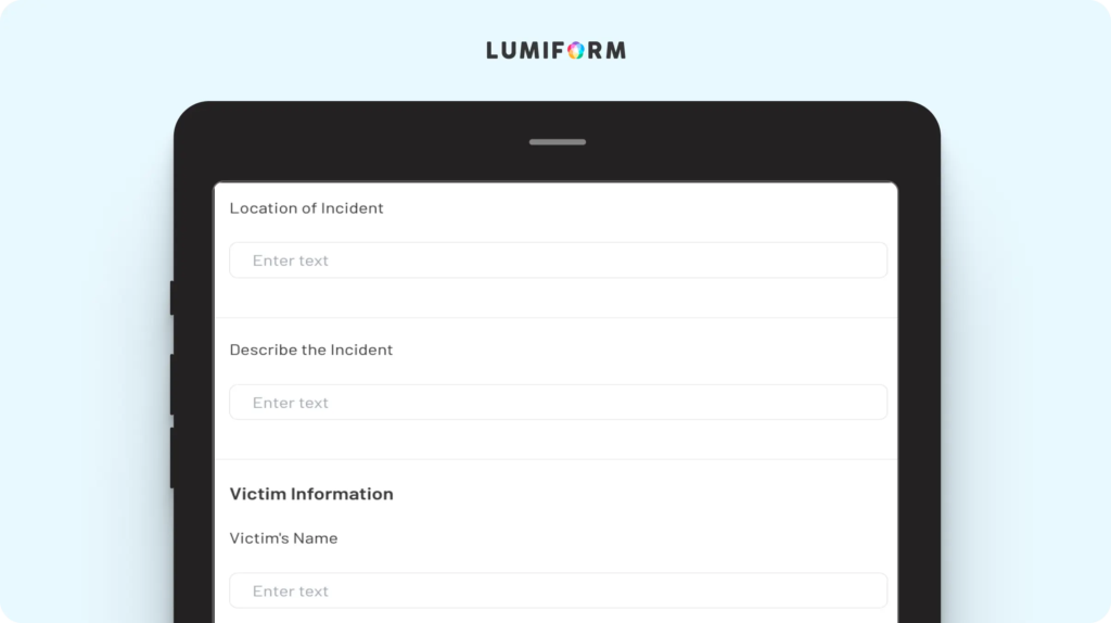 Workplace violence reporting form