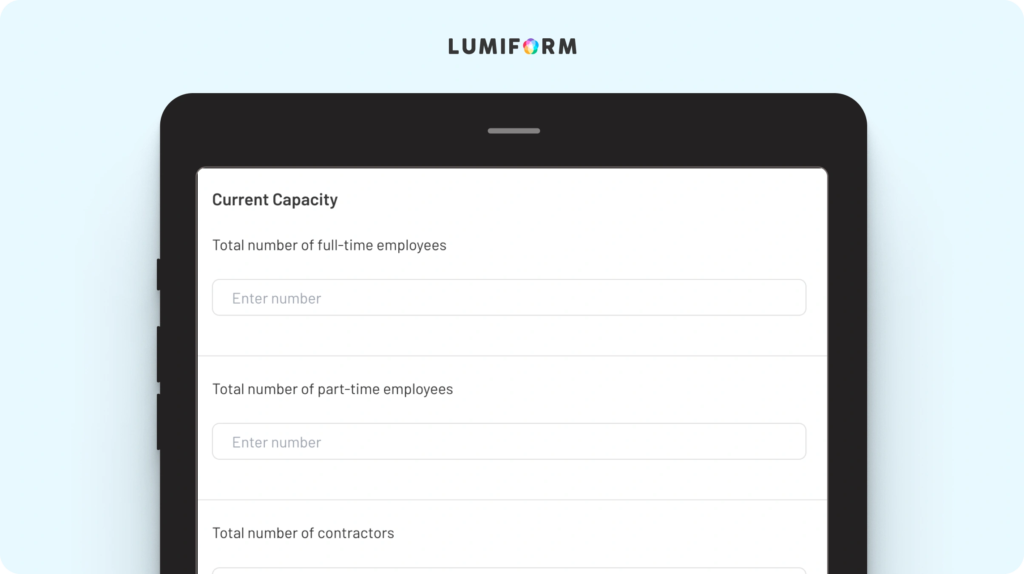 Capacity planning template