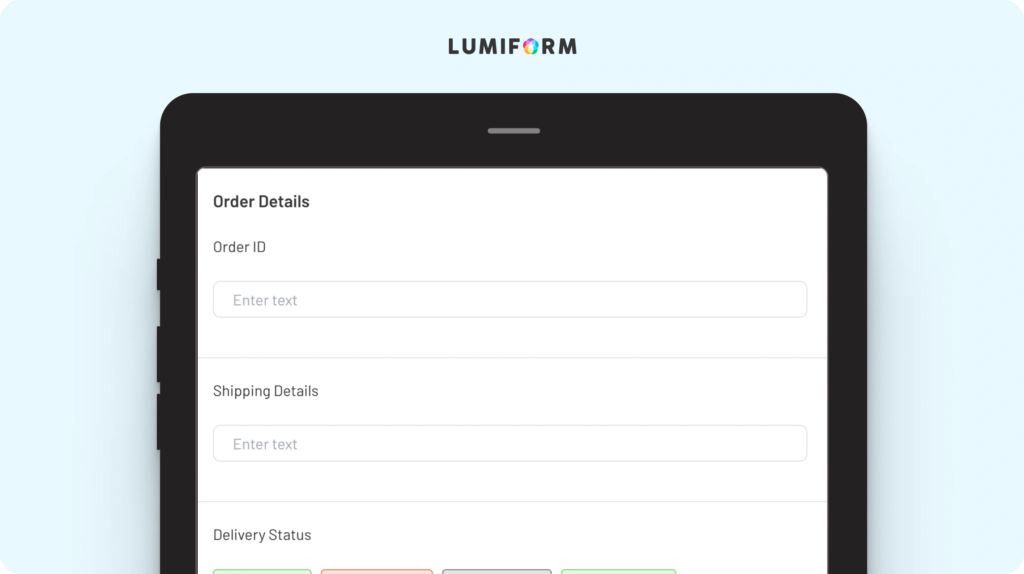 Order tracking template