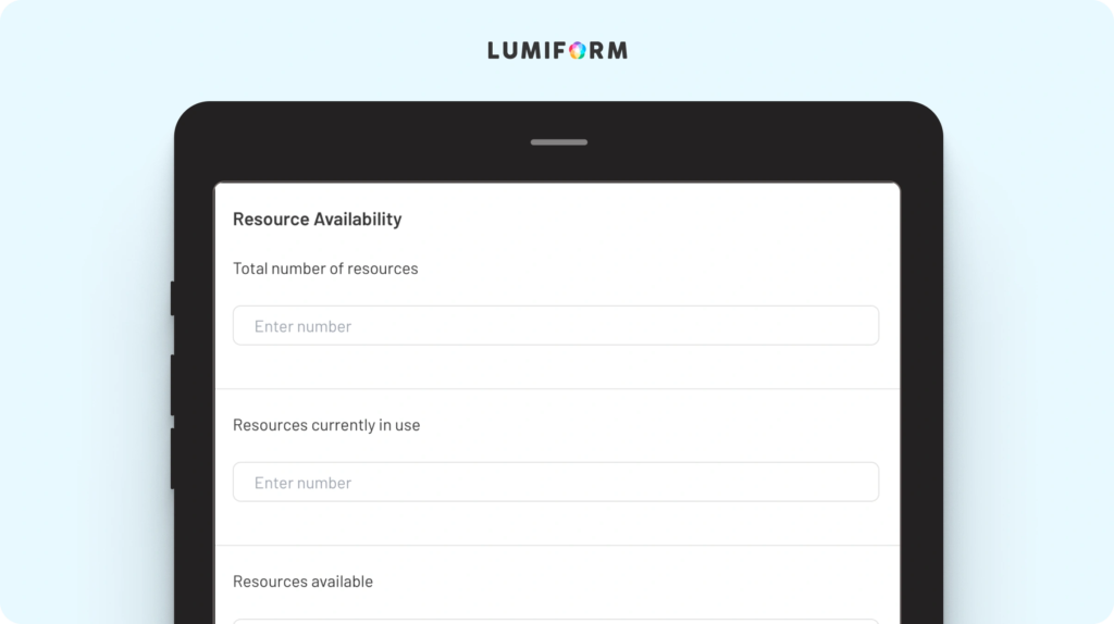 Resource capacity planning template