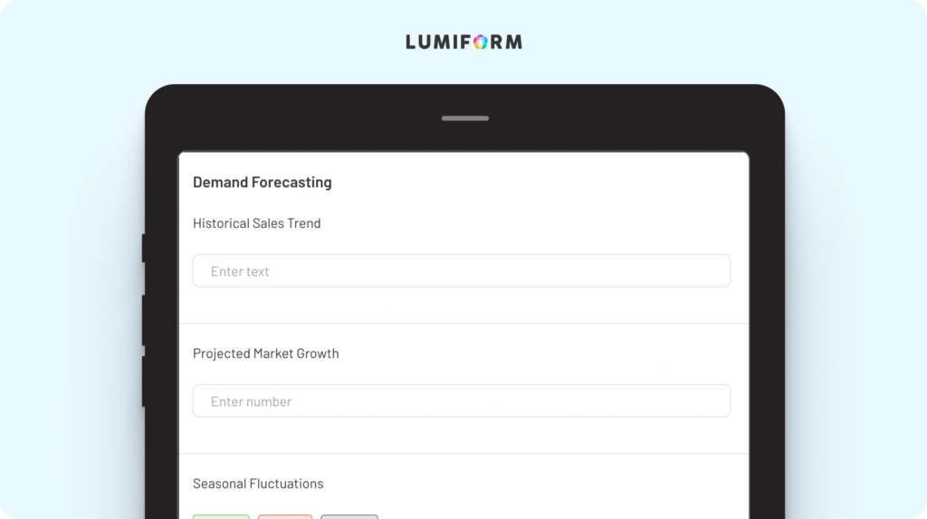 Demand and capacity planning template