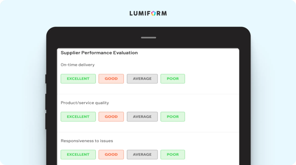 Supplier management procedure template