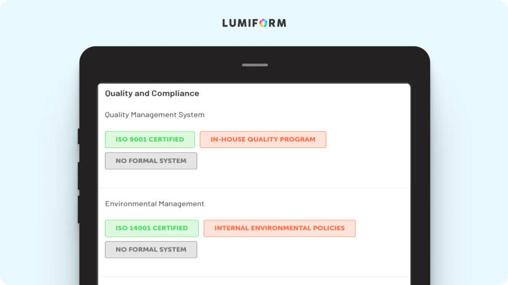 Supplier management template