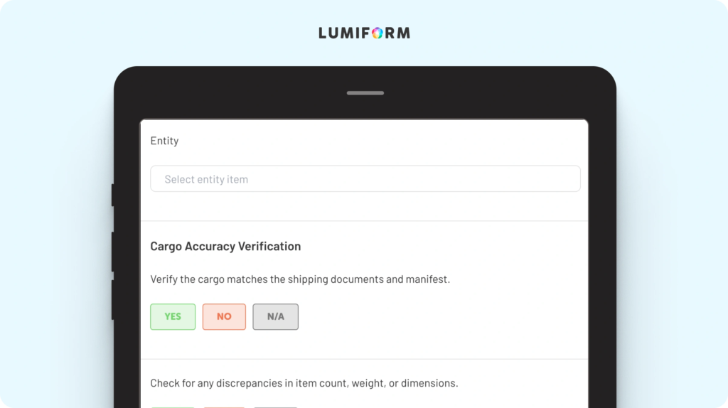 Misload detection checklist