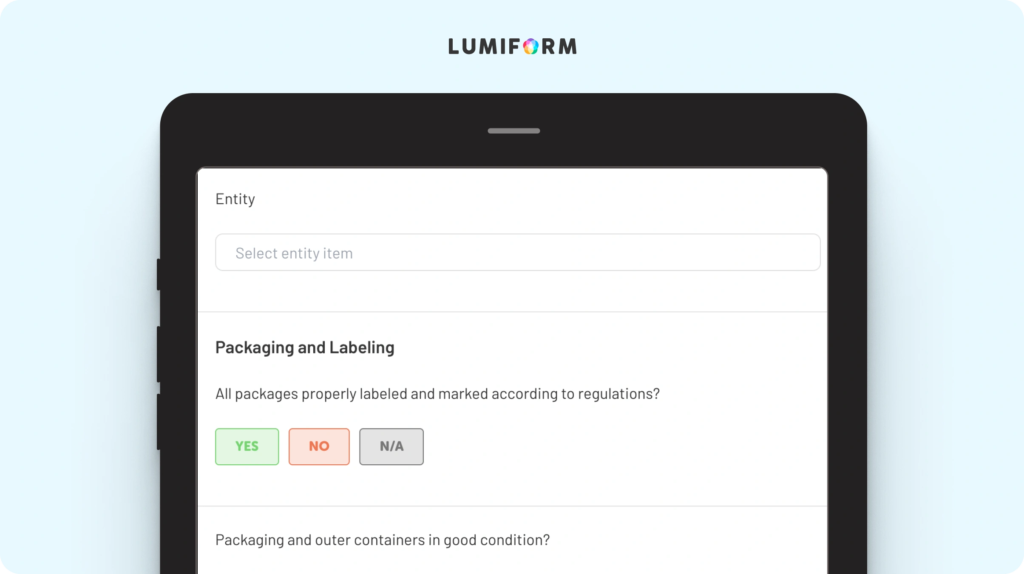 Dangerous goods loading checklist