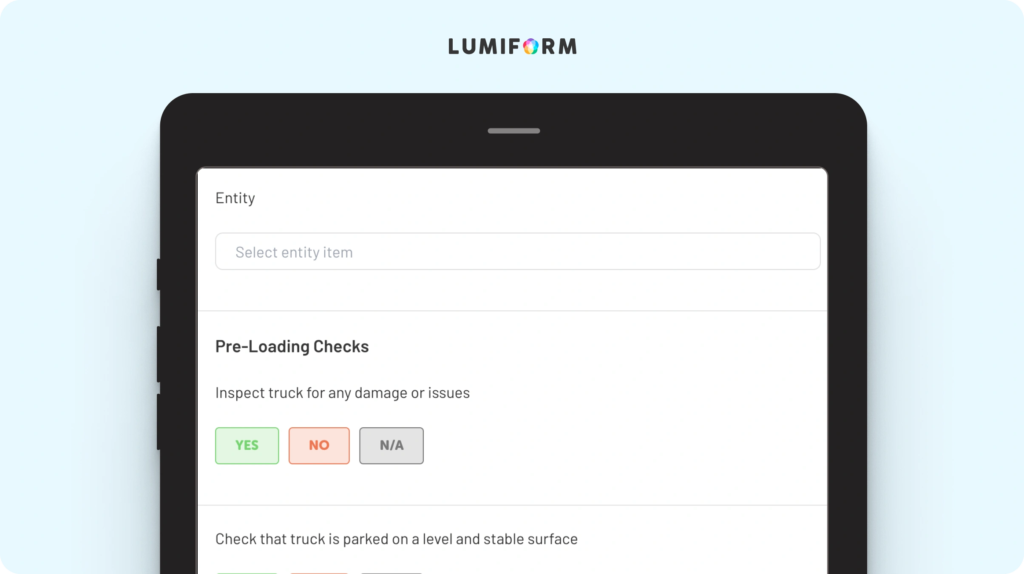 Truck loading checklist