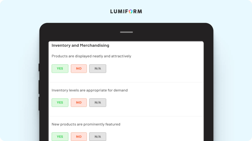 Store check template