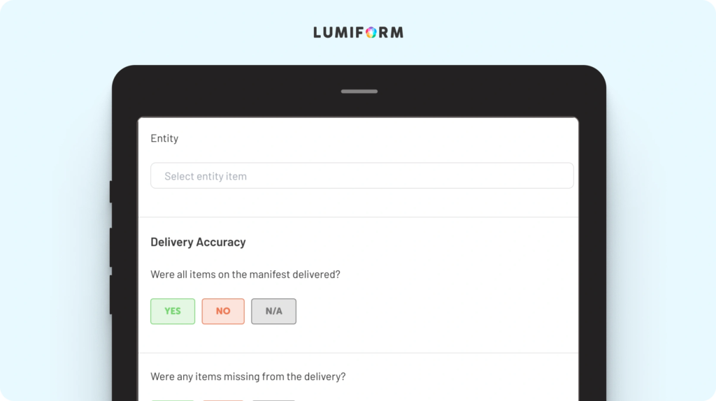 Store delivery inspection checklist