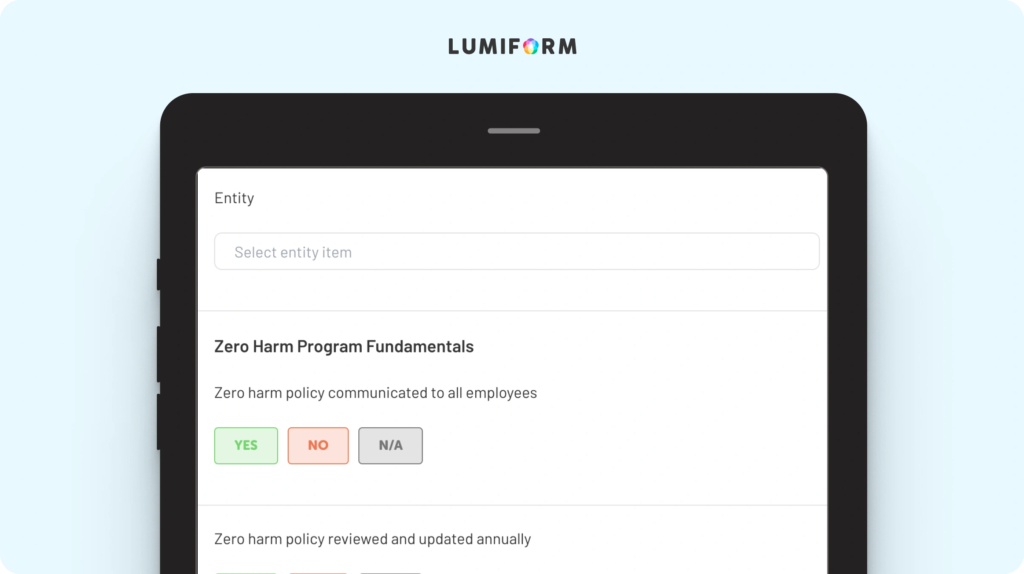 Zero harm program checklist
