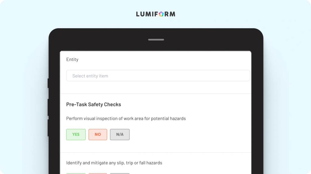 Technician zero harm checklist